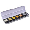FINETEC - Pearlescent Watercolour - Antique Tones - Metal Tin of 6 Colours
