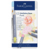 FABER-CASTELL - Goldfaber Aqua - Watercolour Pencils - 12 Pastel Colours - Metal Tin