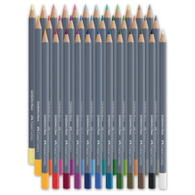 FABER-CASTELL - Goldfaber Aqua - Watercolour Pencils - 36 Colours (24 Vivid + 12 Pastels) - Gift Box