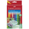 FABER-CASTELL - Jumbo Grip - Watercolour Pencils - 12 Colours - Cardboard Wallet
