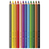 FABER-CASTELL - Jumbo Grip - Crayons Aquarellables - 12 Couleurs - Étui Carton