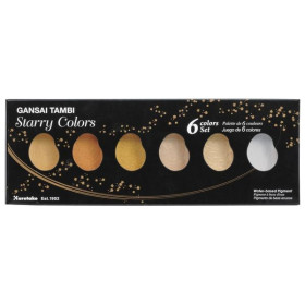 GANSAI TAMBI - Metallic Watercolour - Starry Colors - 6 Pans
