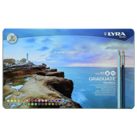 LYRA - Graduate Aquarell - Watercolor Pencils - 36 Colors - Metal Box