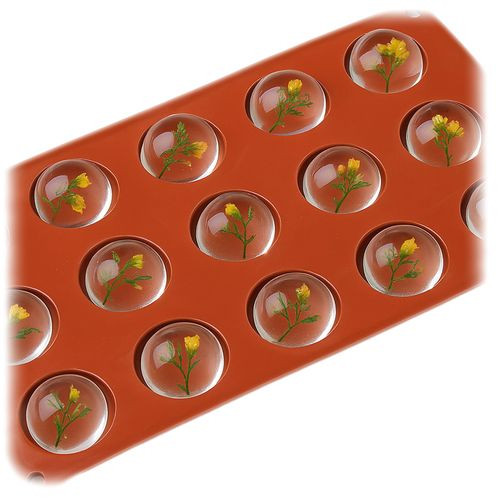 RESIN-PRO - Silicone Mold - 15 Cabochons - Demi-Sphères - 40mm