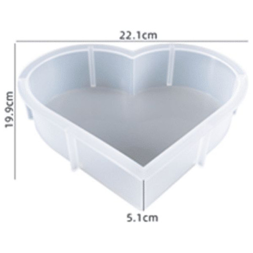 RESIN-PRO - Moule Silicone - Coeur - 19,5x16,5cm