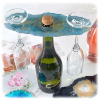 RESIN-PRO - Silicone Mold - Porte-Bouteille + 2 Sous-Verres
