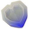 RESIN-PRO - Moule Silicone - Petit Coeur - D.8 CM / H.3 CM