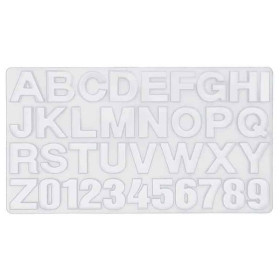 RESIN-PRO - Silicone Mold Transparent - Lettres et Nombres - 36x19.4x1.3
