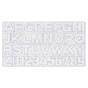 RESIN-PRO - Silicone Mold Transparent - Lettres et Nombres - 36x19.4x1.3