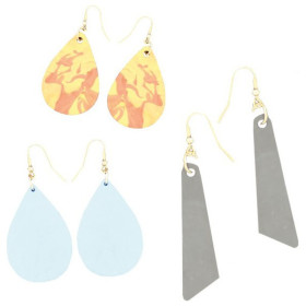 JESMONITE - Silicone Mould - Teardrop Earrings - 15x12x0,5cm