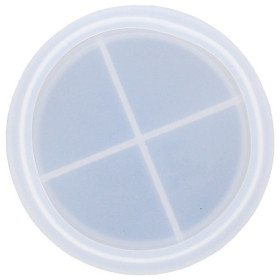 JESMONITE - Moule en Silicone - Dessous de Verre Rond - Ø10x1,5cm