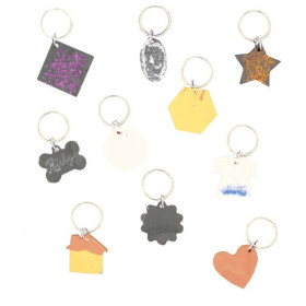 JESMONITE - Moule en Silicone - Porte-Clés - 15,6x12,1x0,7cm