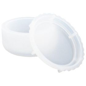 JESMONITE - Moule en Silicone - Pot Bas Lisse + Couvercle - Ø10,8x5,3cm