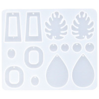 RESLIN - Moule en Silicone - Boucles d'Oreilles Feuille - 13,7x11,8x0,8cm
