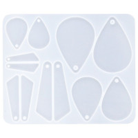 RESLIN - Moule en Silicone - Boucles d'Oreilles Pendentif - 15x12x0,5cm