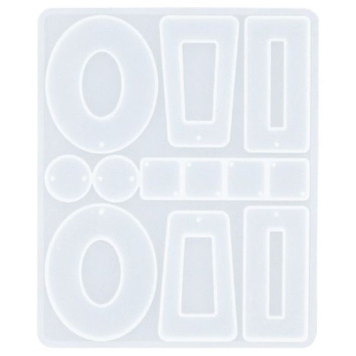 RESLIN - Silicone Mould - Earrings Hoop - 10,6x13x0,3cm