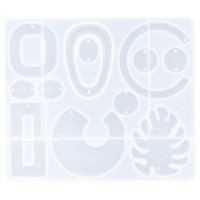 RESLIN - Moule en Silicone - Boucles d'Oreilles Abstrait - 12,6x10,9x0,7cm