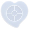 JESMONITE - Silicone Mould - Extra Sturdy Heart Coaster - 11,8x10,5x1,2cm