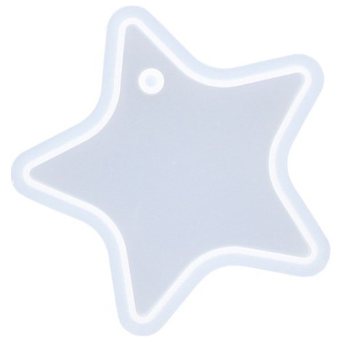 JESMONITE - Silicone Mould - Star with Hanging Eye - 6,9x5,7x1,2cm