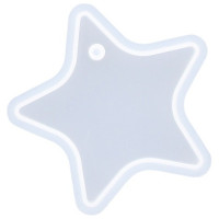 JESMONITE - Silicone Mould - Star with Hanging Eye - 6,9x5,7x1,2cm