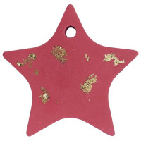 JESMONITE - Silicone Mould - Star with Hanging Eye - 6,9x5,7x1,2cm