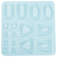 RESLIN - Silicone Mould - Earrings Tropical - 12,7x13x0,7cm
