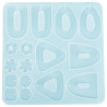 RESLIN - Silicone Mould - Earrings Tropical - 12,7x13x0,7cm