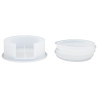 JESMONITE - Moule en Silicone - Ensemble Holder Pour 4 Rond Coasters - 11,6x11,6x4cm