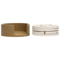 JESMONITE - Moule en Silicone - Ensemble Holder Pour 4 Rond Coasters - 11,6x11,6x4cm