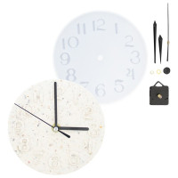 JESMONITE - Silicone Mould - Wall Clock (with Mechanism) - 15,5x15,5x1cm