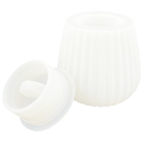 JESMONITE - Silicone Mould - Pinstripe Pot with Lid - 9,8x9,8x8,3cm