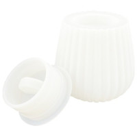 JESMONITE - Moule en Silicone - Rayures Fines Pot Avec Couvercle - 9,8x9,8x8,3cm