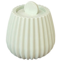 JESMONITE - Silicone Mould - Pinstripe Pot with Lid - 9,8x9,8x8,3cm