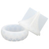 JESMONITE - Moule en Silicone - Pot Avec Patterned Lid - 8,4x8,4x9,4cm