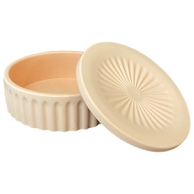 JESMONITE - Moule en Silicone - Rond Stackable Boîte De Rangement Avec Patterned Lid - 12x12x4,5cm