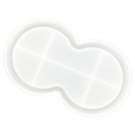 JESMONITE - Silicone Mould - Double Peanut-shaped Dish - 20,6x12,3x1,6cm