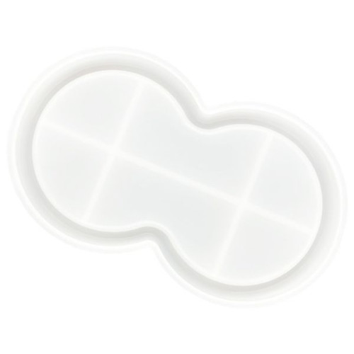 JESMONITE - Silicone Mould - Double Peanut-shaped Dish - 20,6x12,3x1,6cm