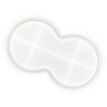 JESMONITE - Silicone Mould - Double Peanut-shaped Dish - 20,6x12,3x1,6cm