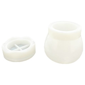 JESMONITE - Moule en Silicone - Rond Jar Avec Couvercle - 8,2x8,2x7cm
