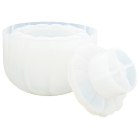 JESMONITE - Moule en Silicone - Citrouille Avec Couvercle - 5,7x10x6,5cm
