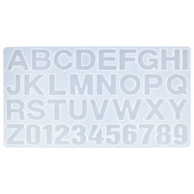 JESMONITE - Moule en Silicone - Abc & Chiffres - 36x19,4x2cm