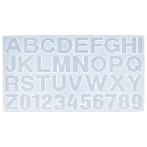 JESMONITE - Moule en Silicone - Abc & Chiffres - 36x19,4x2cm