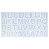 JESMONITE - Silicone Mould - ABC & Numbers - 36x19,4x2cm
