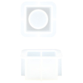 JESMONITE - Moule en Silicone - Petit Cube Bougeoir - 7,1x7,1x4,1cm