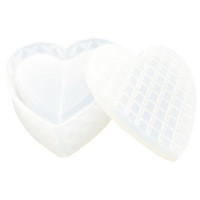 JESMONITE - Silicone Mould - Heart-shaped Box - 8x8x2,5cm