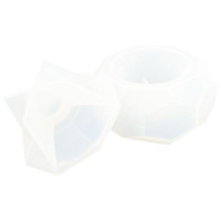 JESMONITE - Silicone Mould - Faceted Box with Lid - 9,1x4,5x4cm