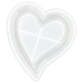 JESMONITE - Silicone Mould - Heart-shaped Dish - 16x17,8x1,7cm