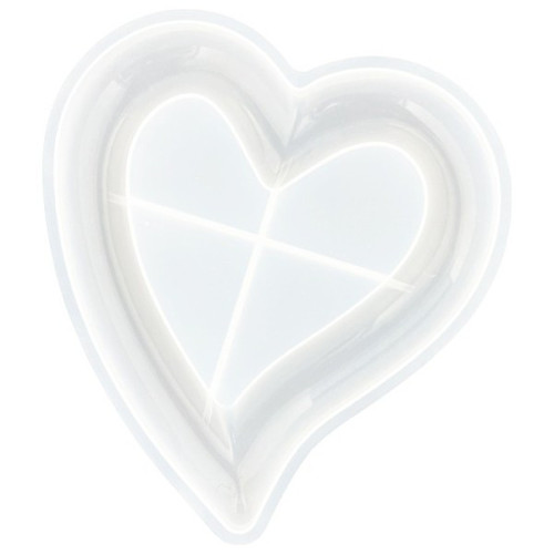 JESMONITE - Silicone Mould - Heart-shaped Dish - 16x17,8x1,7cm