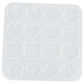 RESLIN - Moule en Silicone - Boucles d'Oreilles Cœurs - 12,5x12,7x0,5cm