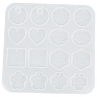 RESLIN - Moule en Silicone - Boucles d'Oreilles Cœurs - 12,5x12,7x0,5cm